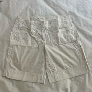 Camaïeu | Bermuda Shorts Button Tabs Pockets White Size 6